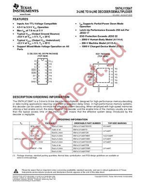 SN74LV138ATNSRE4 datasheet  